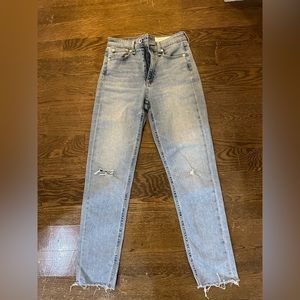 Rag and Bone light wash ankle jeans